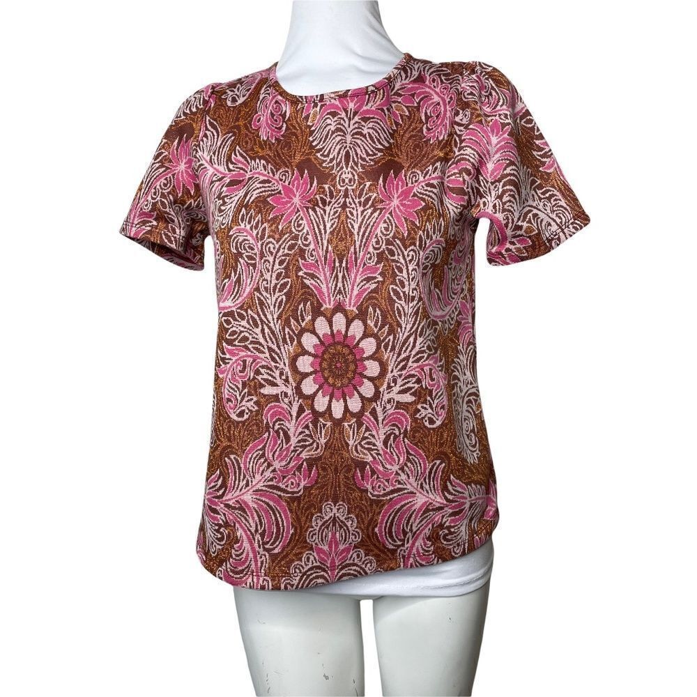 by Anthropologie Anthro Demeter  paisley tee XS
